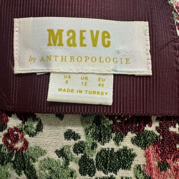 Anthropologie Maeve Floral Tapestry Sweetheart Cut Blouse - Picture 11 of 13